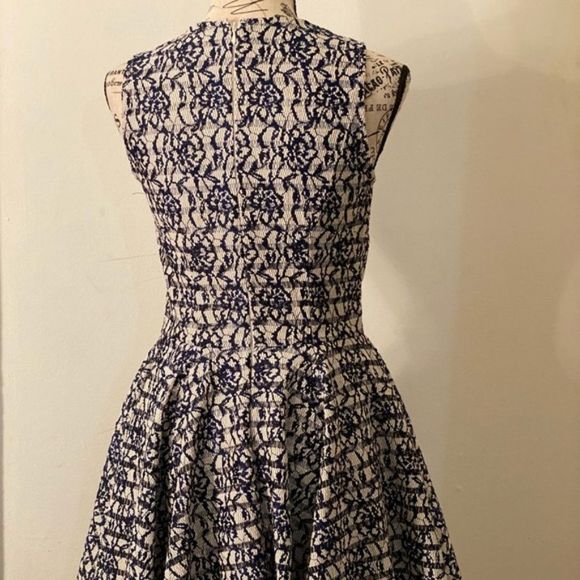 Maison Jules Sleeveless Lace Overlay Flared Dress - Picture 5 of 7